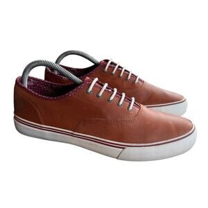 Fred Perry Men's Brown Leather Sneaker Lace Up Casual Trainer 8M